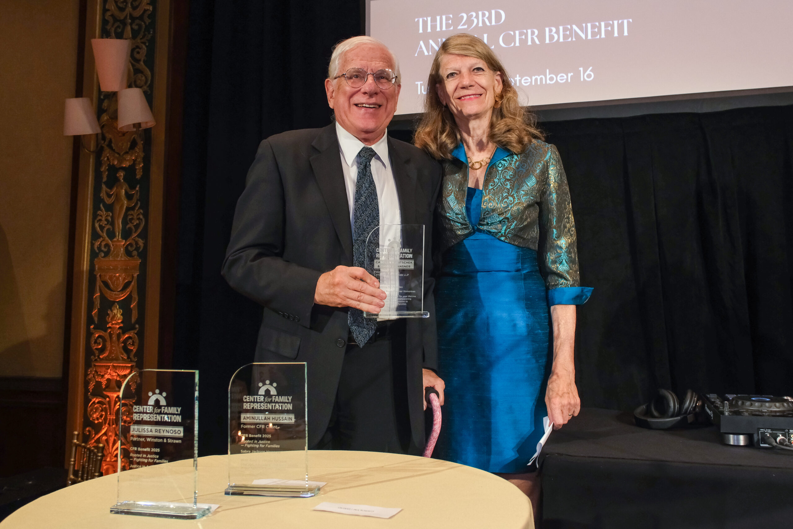 Pro Bono Honorees David and Carolyn at the 2025 Gala
