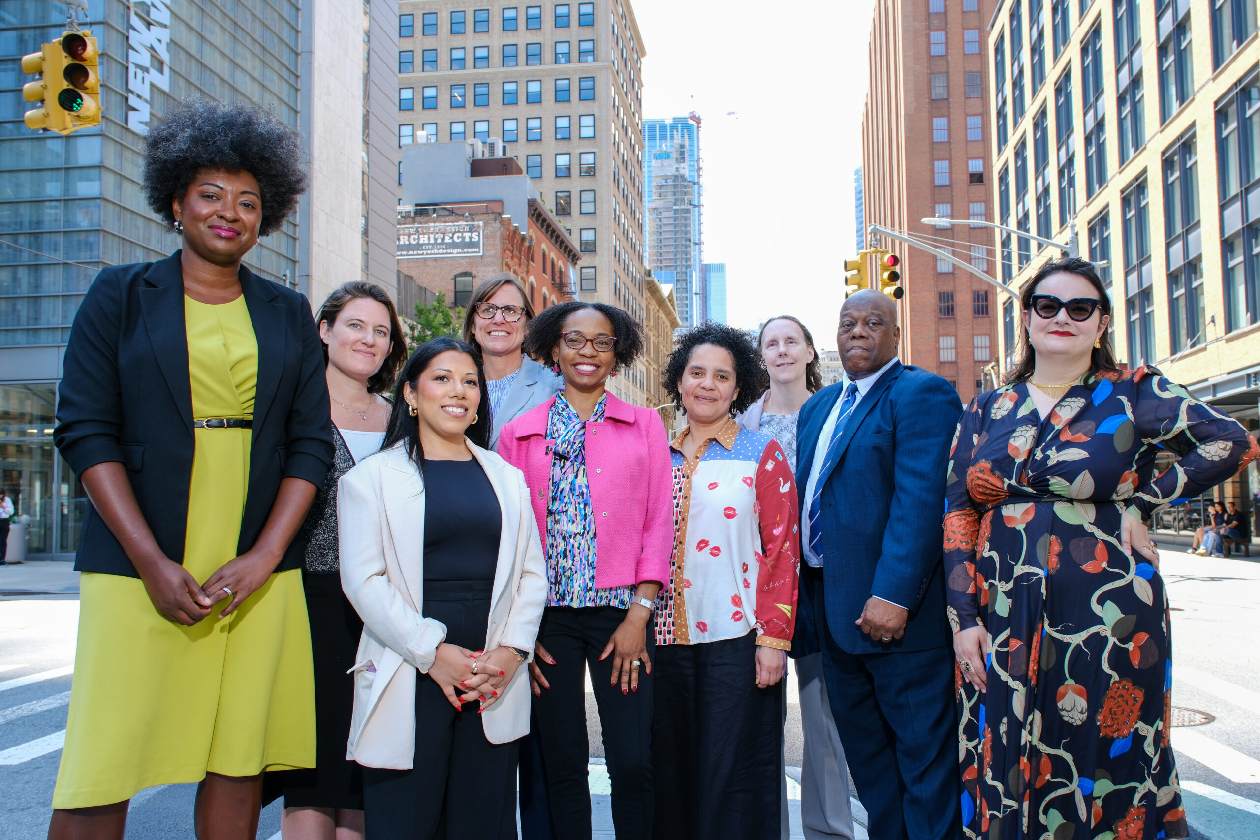 CFR staff standing outside the Worth St office