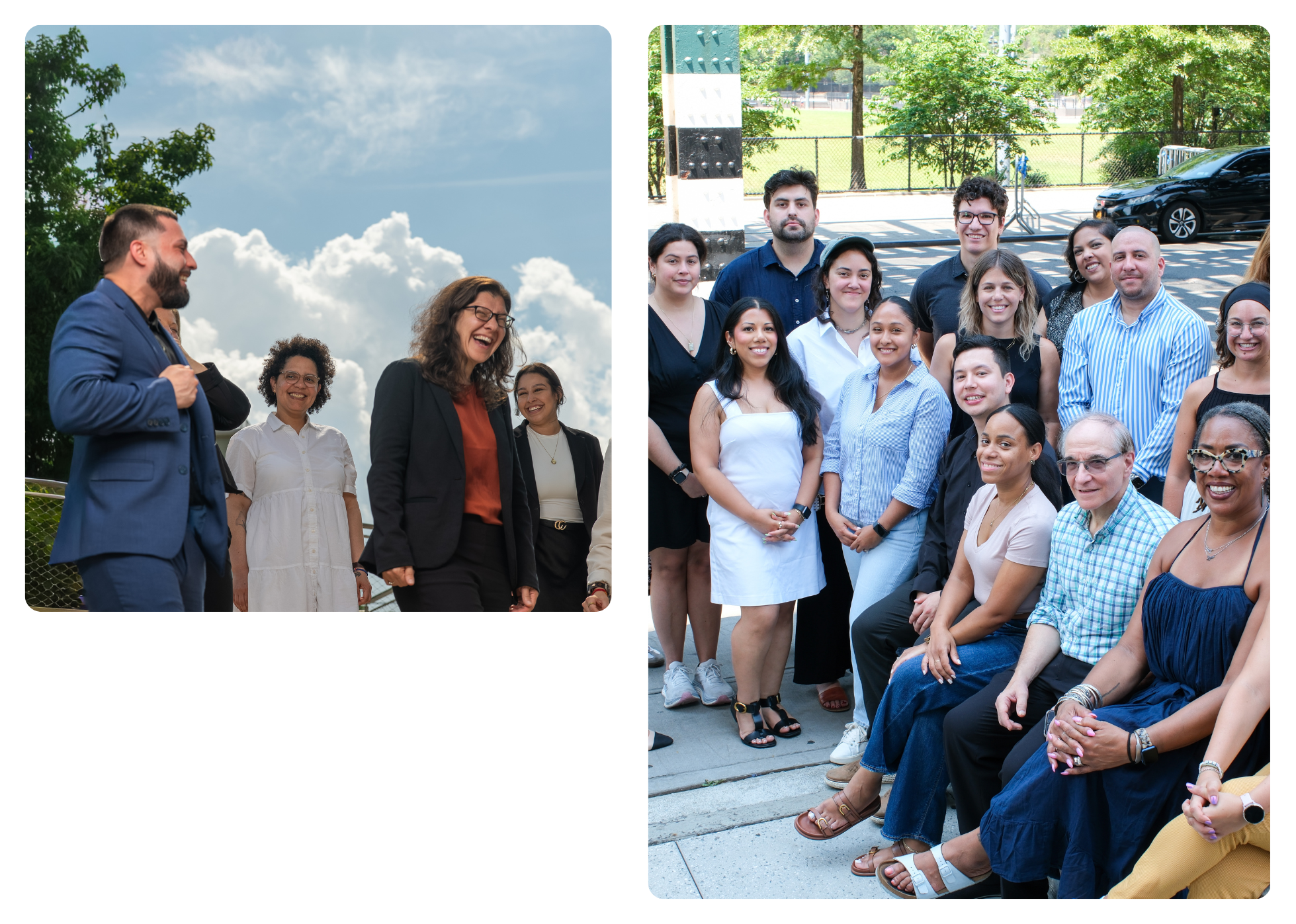 Two photos of CFR staff